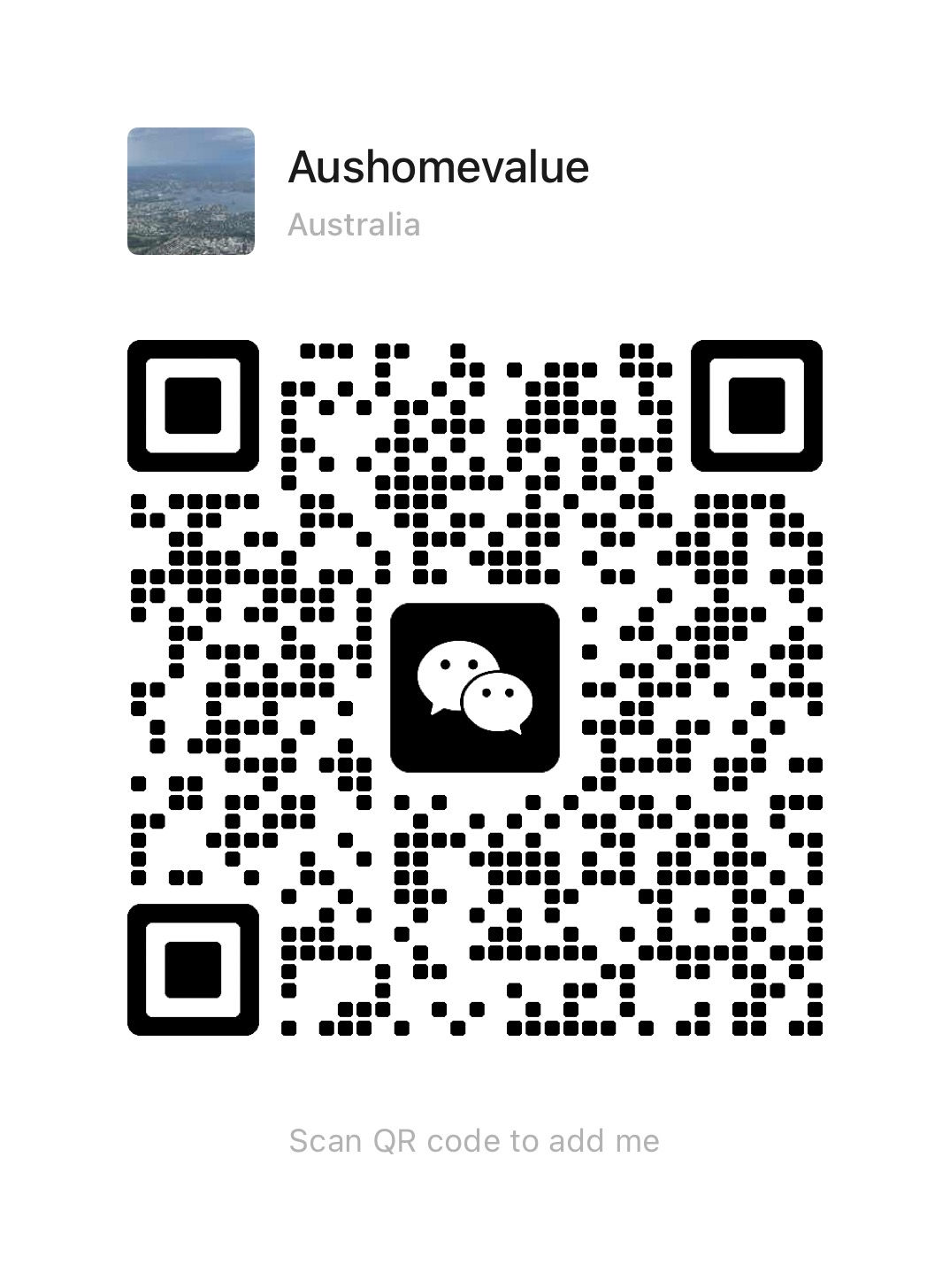 AusHomeValue WeChat contact QR code